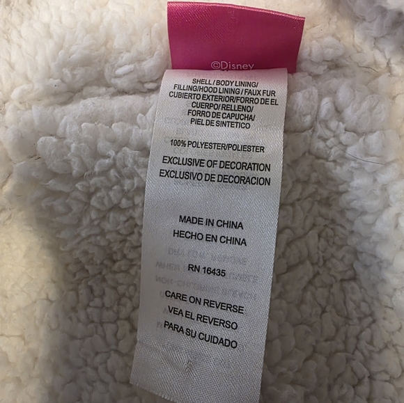 Disney Black Puffer Jacket with Faux Fur Hood - Picture 8 of 10